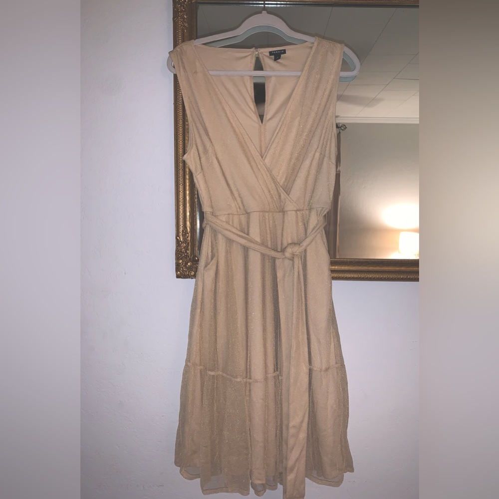 Torrid Gold cocktail dress with pockets